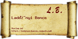 Ladányi Bence névjegykártya